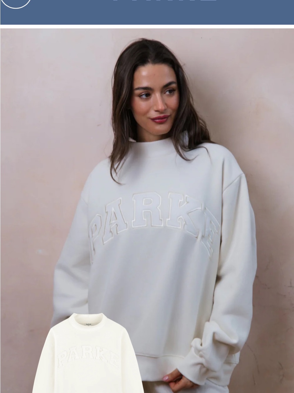 Parke Bridal Varsity Mockneck - Pearl **SOLD OUT**